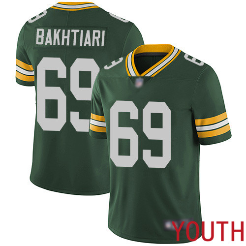 Green Bay Packers Limited Green Youth 69 Bakhtiari David Home Jersey Nike NFL Vapor Untouchable